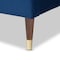 Baxton Studio Volden Blue Velvet Upholstered Full Size Wood Platform Bed Frame 155-9465 - alternate 5